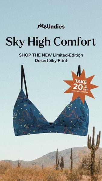 Sky High Comfort Desert Sky Print Ad
